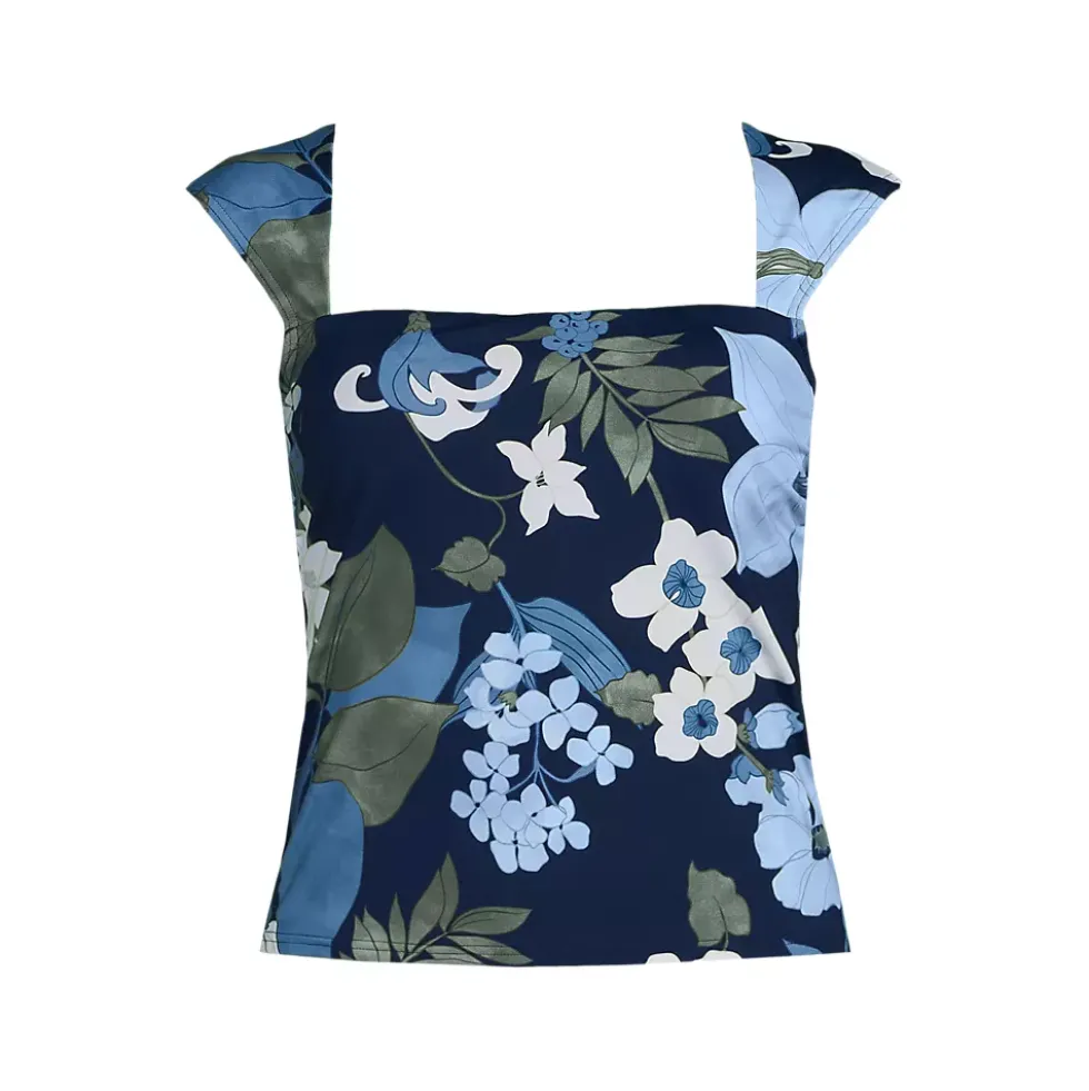 Women's Square Neck Underwire Tankini Top