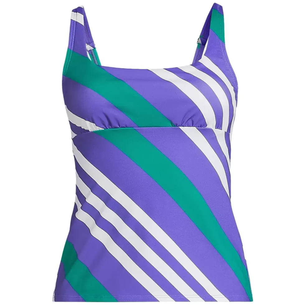 Women's Square Neck Underwire Tankini Swimsuit Top