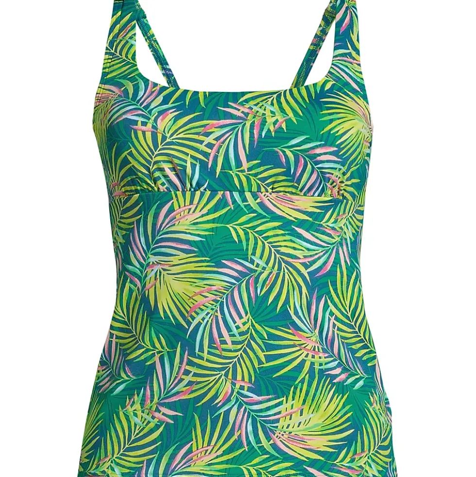 Women's Square Neck Underwire Tankini Swimsuit Top