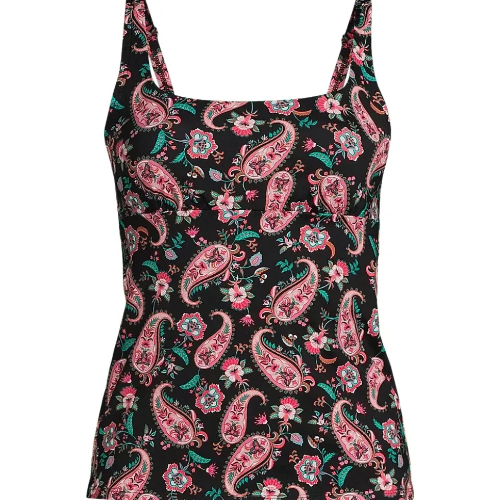 Women's Square Neck Underwire Tankini Swimsuit Top