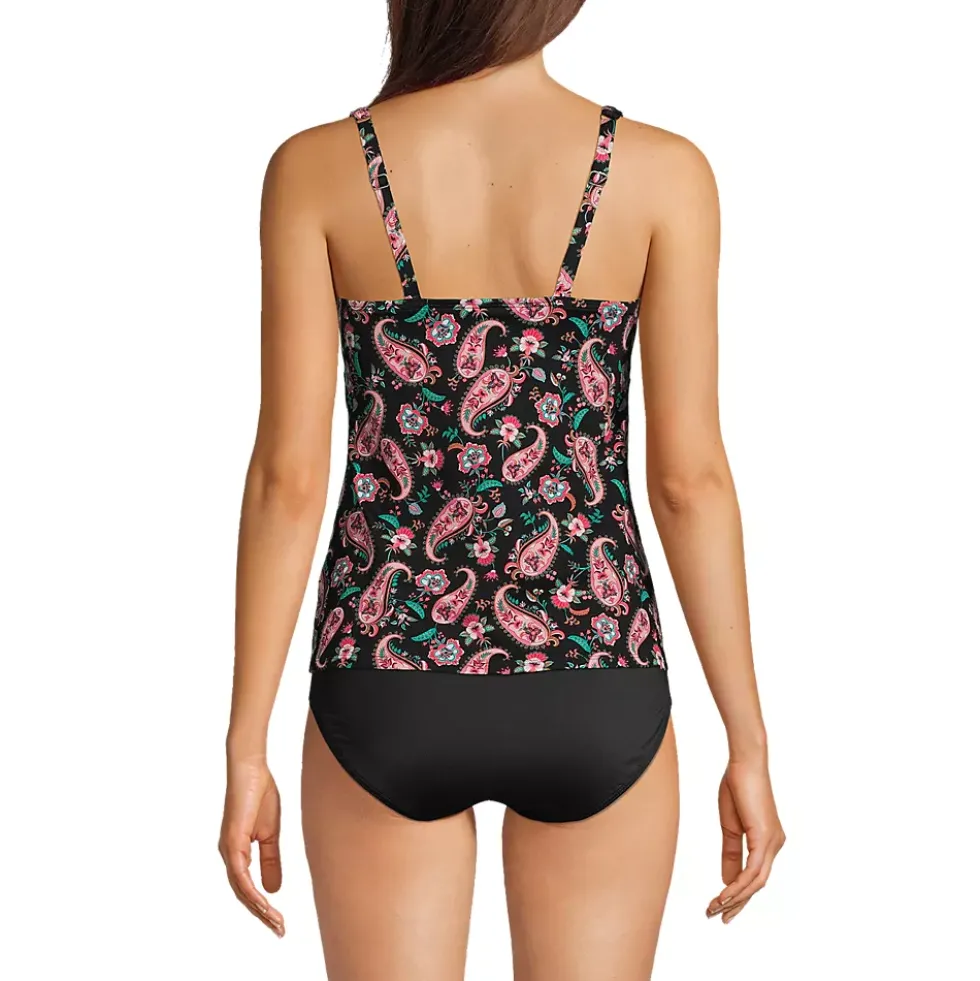Women's Square Neck Underwire Tankini Swimsuit Top