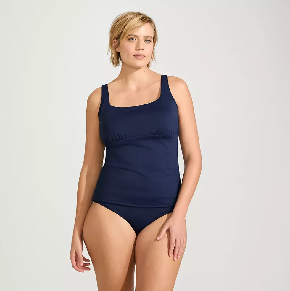 Women's Square Neck Underwire Tankini Swimsuit Top