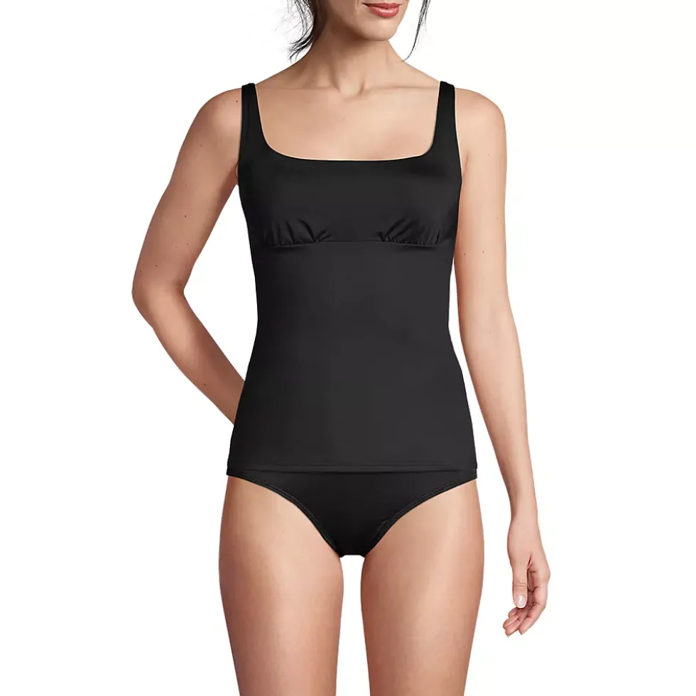 Women's Square Neck Underwire Tankini Swimsuit Top
