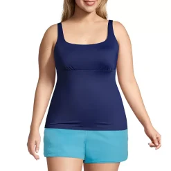 Women's Square Neck Underwire Tankini Swimsuit Top