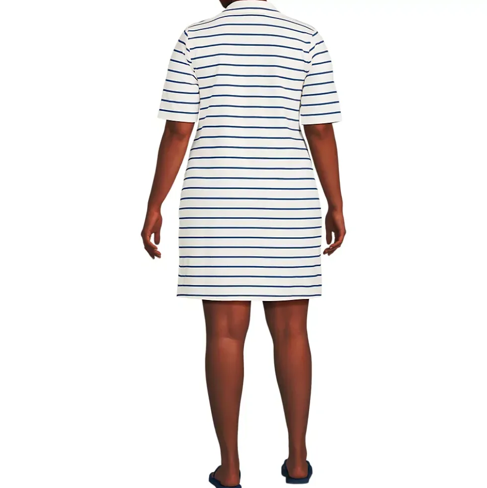 Women's Starfish Elbow Sleeve Polo Dress