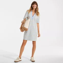 Women's Starfish Elbow Sleeve Polo Dress