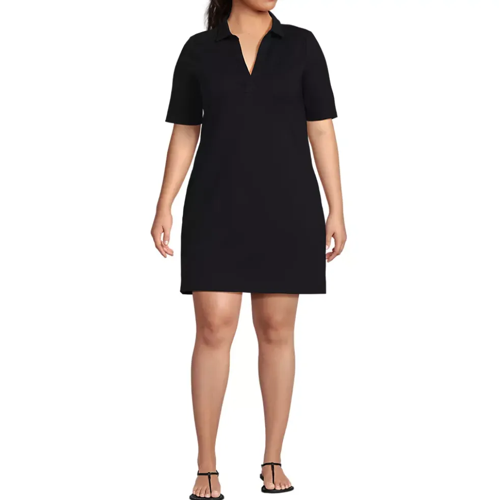 Women's Starfish Elbow Sleeve Polo Dress