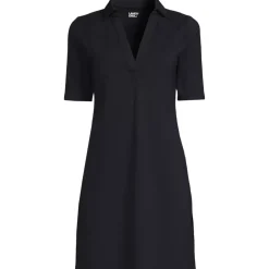 Women's Starfish Elbow Sleeve Polo Dress
