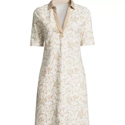 Women's Starfish Elbow Sleeve Polo Dress