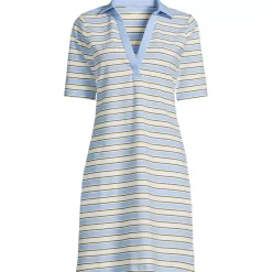 Women's Starfish Elbow Sleeve Polo Dress