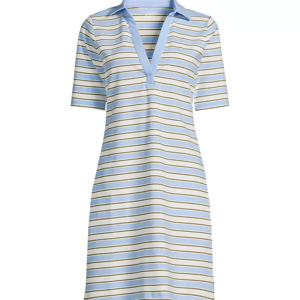Women's Starfish Elbow Sleeve Polo Dress