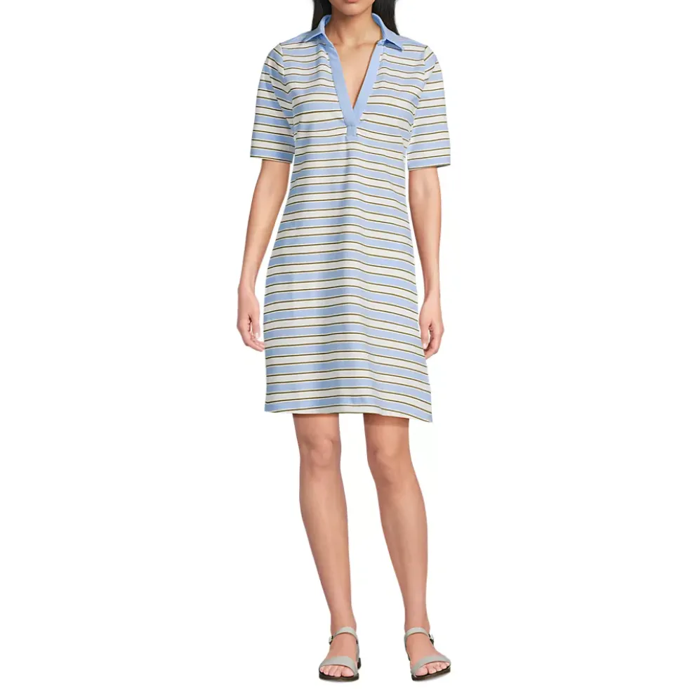 Women's Starfish Elbow Sleeve Polo Dress