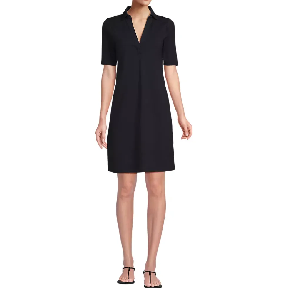 Women's Starfish Elbow Sleeve Polo Dress