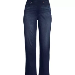 Women's Starfish High Rise Knit Denim Straight Crop Jeans