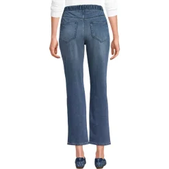 Women's Starfish High Rise Knit Denim Straight Crop Jeans