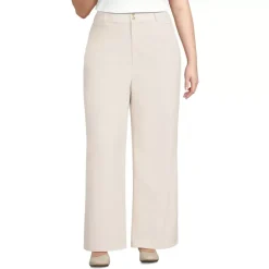 Women's Stretch Canvas High Rise Wide Leg Pants