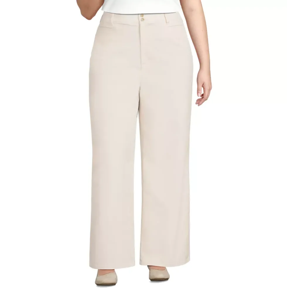 Women's Stretch Canvas High Rise Wide Leg Pants
