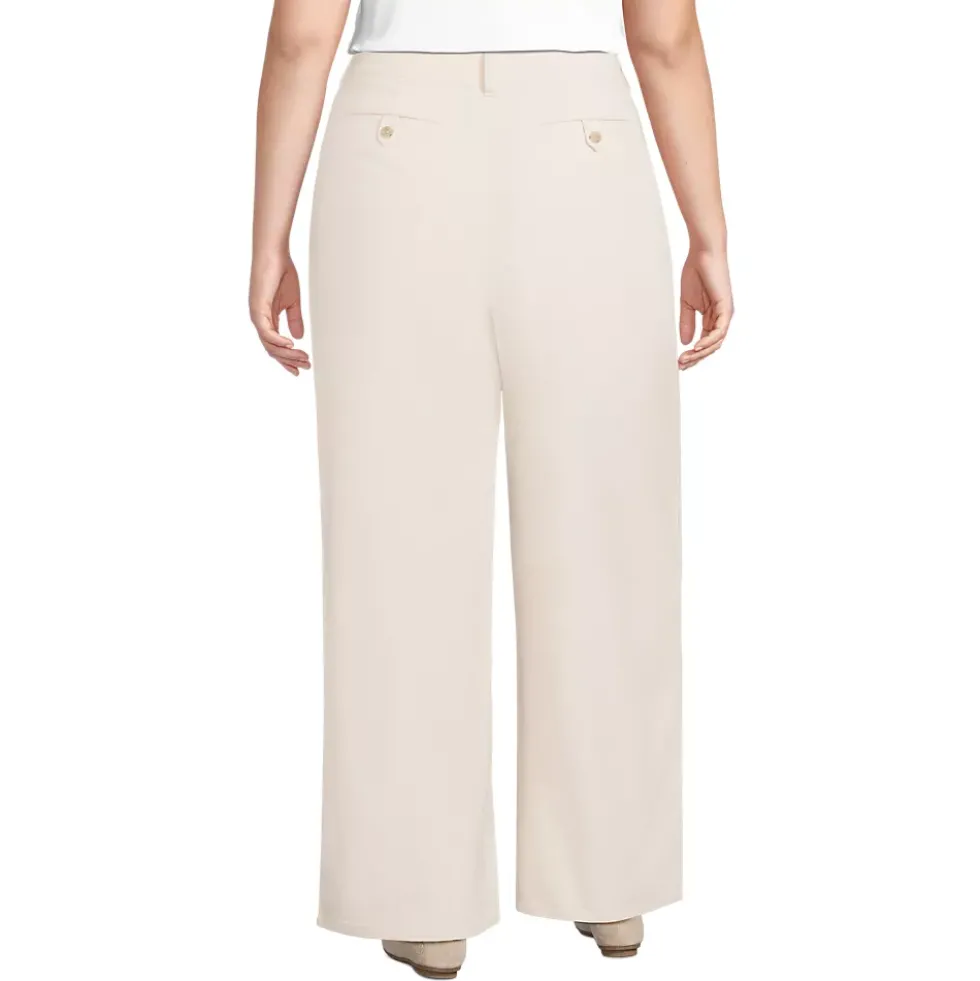 Women's Stretch Canvas High Rise Wide Leg Pants