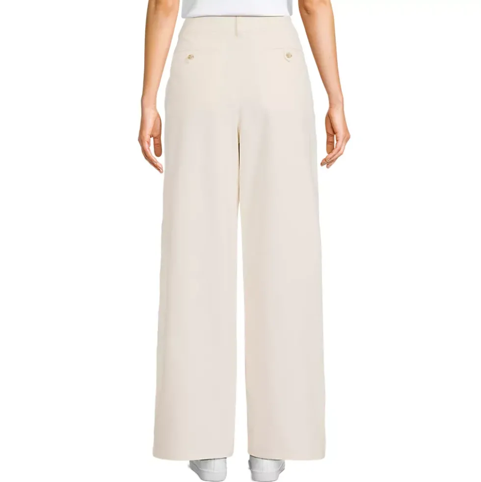 Women's Stretch Canvas High Rise Wide Leg Pants
