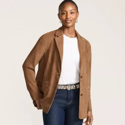 Women's Suede Boyfriend Blazer