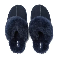 Women's Suede Furry Lined Indoor Outdoor Slippers
