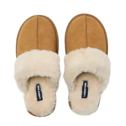 Women's Suede Furry Lined Indoor Outdoor Slippers