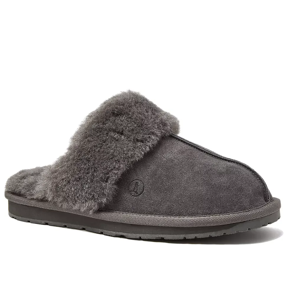 Women's Suede Furry Lined Indoor Outdoor Slippers