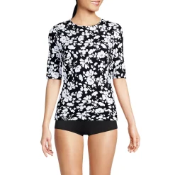 Women's SunShade UPF 50 Elbow Sleeve Rash Guard Swim Tee
