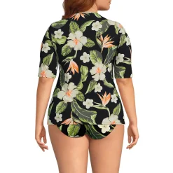 Women's SunShade UPF 50 Elbow Sleeve Rash Guard Swim Tee