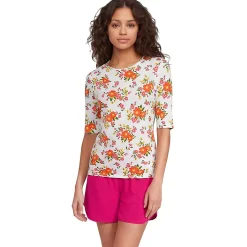 Women's SunShade UPF 50 Elbow Sleeve Rash Guard Swim Tee
