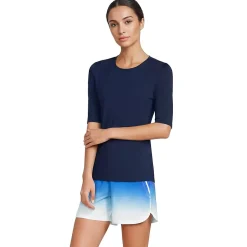 Women's SunShade UPF 50 Elbow Sleeve Rash Guard Swim Tee