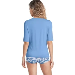 Women's SunShade UPF 50 Elbow Sleeve Rash Guard Swim Tee