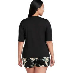 Women's SunShade UPF 50 Elbow Sleeve Rash Guard Swim Tee