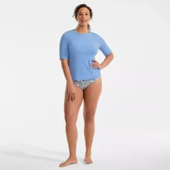 Women's SunShade UPF 50 Elbow Sleeve Rash Guard Swim Tee