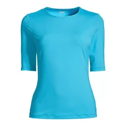 Women's SunShade UPF 50 Elbow Sleeve Rash Guard Swim Tee