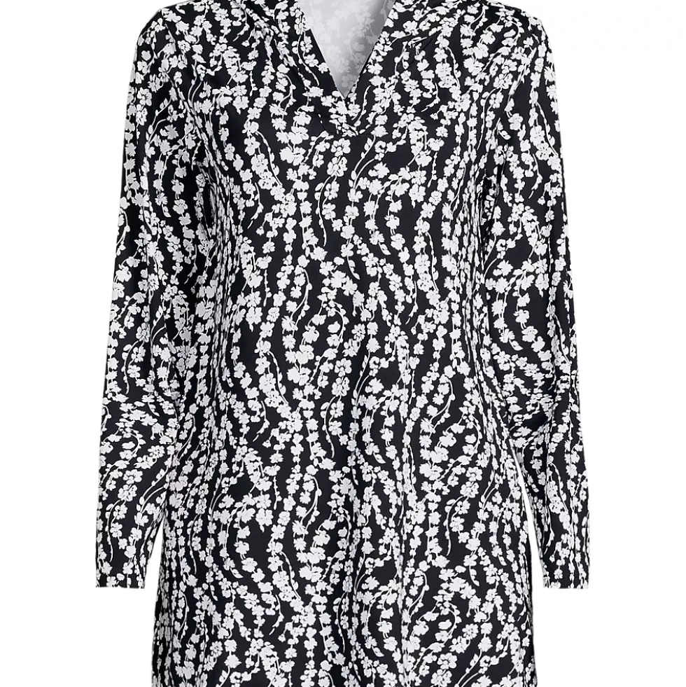 Women's SunShade UPF 50 Hooded Mini Swim Swim Cover-Up Dress