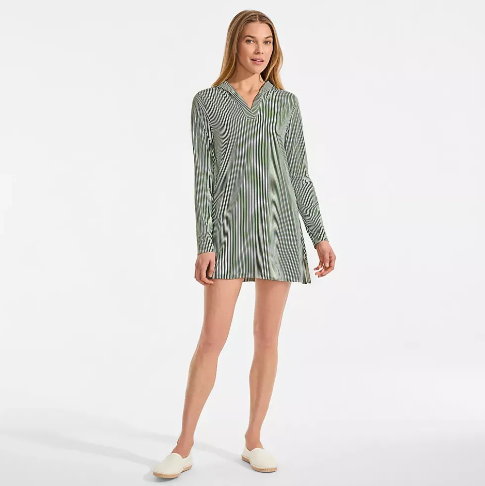Women's SunShade UPF 50 Hooded Mini Swim Swim Cover-Up Dress