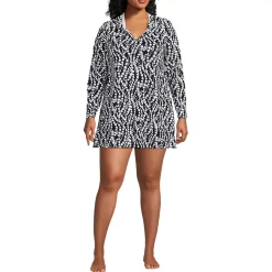 Women's SunShade UPF 50 Hooded Mini Swim Swim Cover-Up Dress