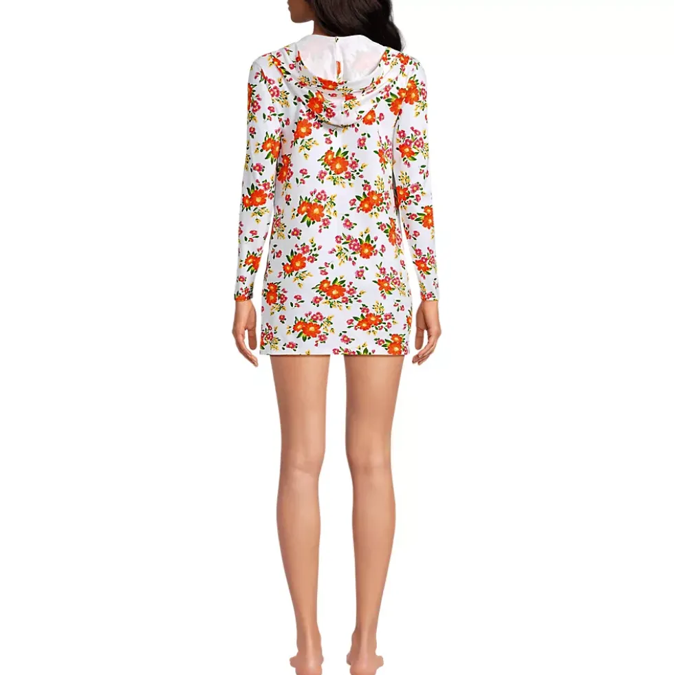 Women's SunShade UPF 50 Hooded Mini Swim Swim Cover-Up Dress