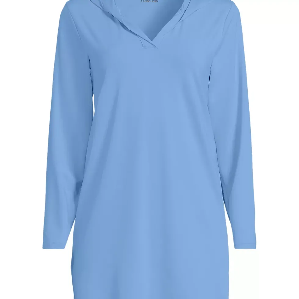Women's SunShade UPF 50 Hooded Mini Swim Swim Cover-Up Dress