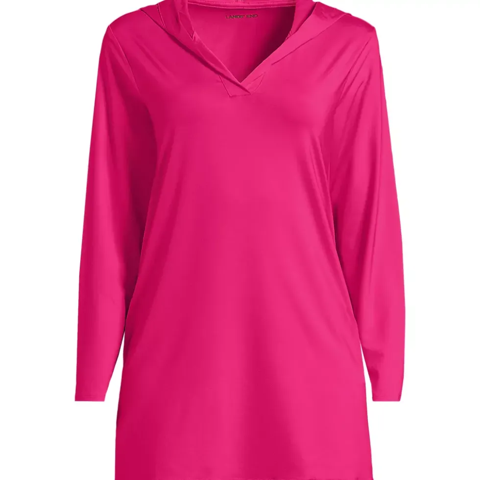 Women's SunShade UPF 50 Hooded Mini Swim Swim Cover-Up Dress