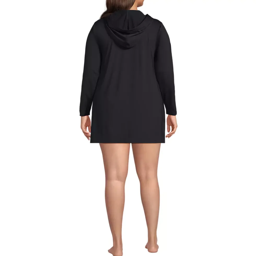 Women's SunShade UPF 50 Hooded Mini Swim Swim Cover-Up Dress