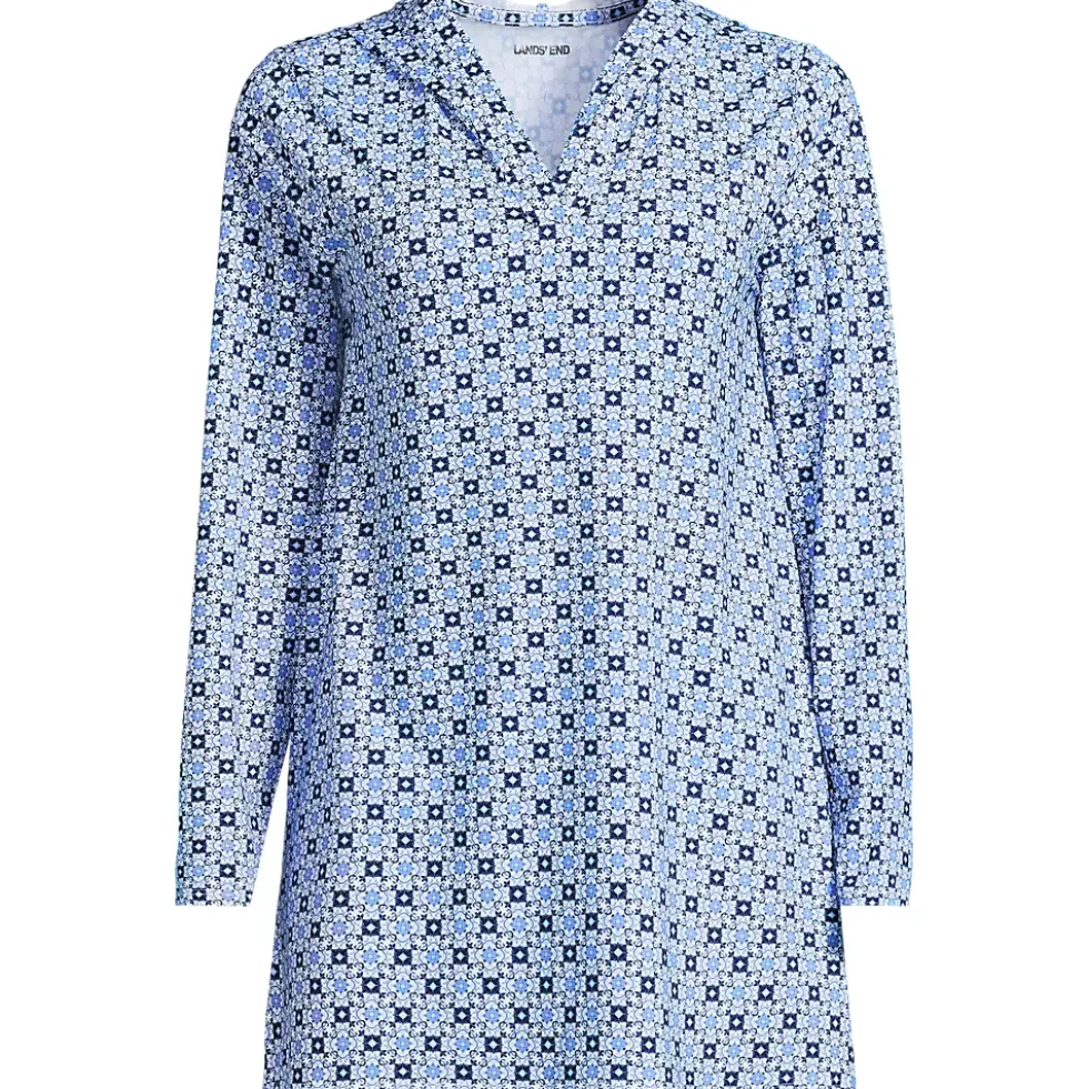 Women's SunShade UPF 50 Hooded Mini Swim Swim Cover-Up Dress