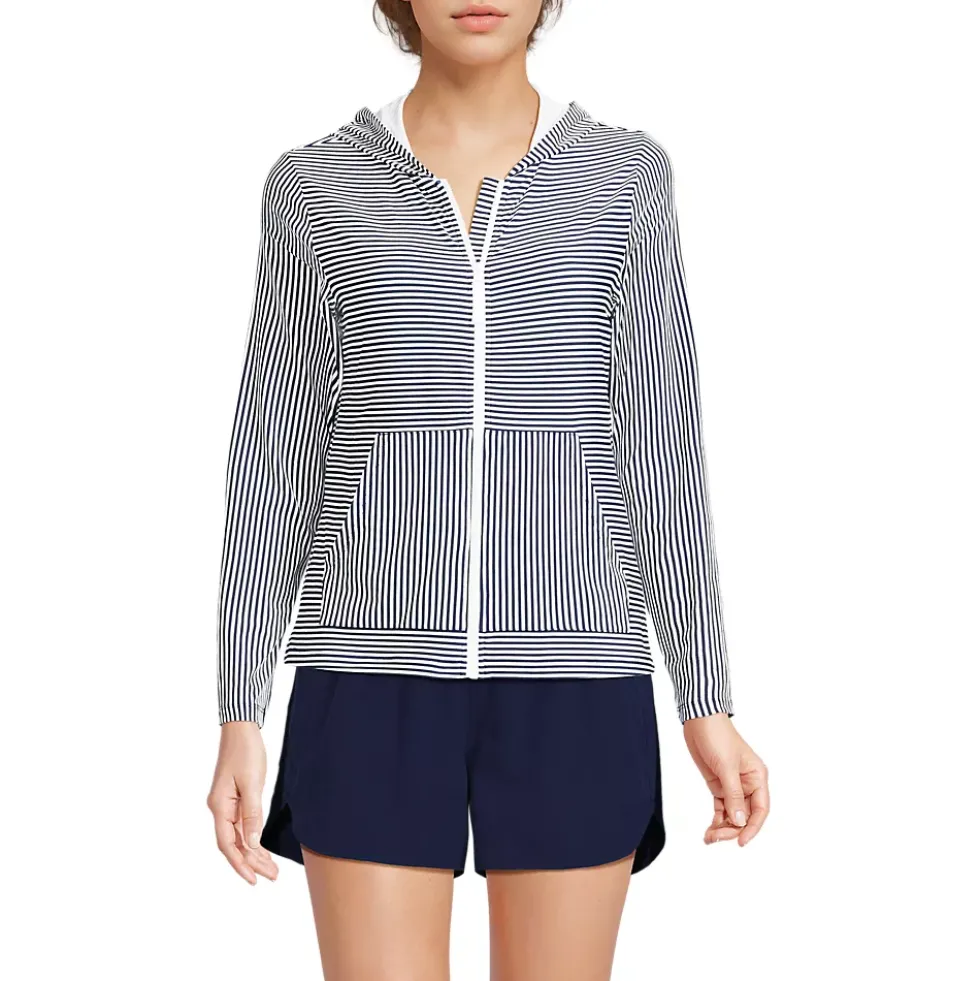 Women's SunShade UPF 50 Hooded Zip Front Rash Guard