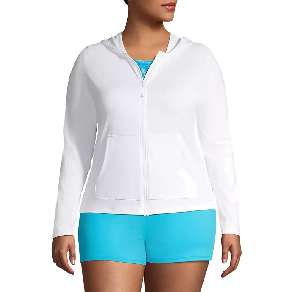 Women's SunShade UPF 50 Hooded Zip Front Rash Guard