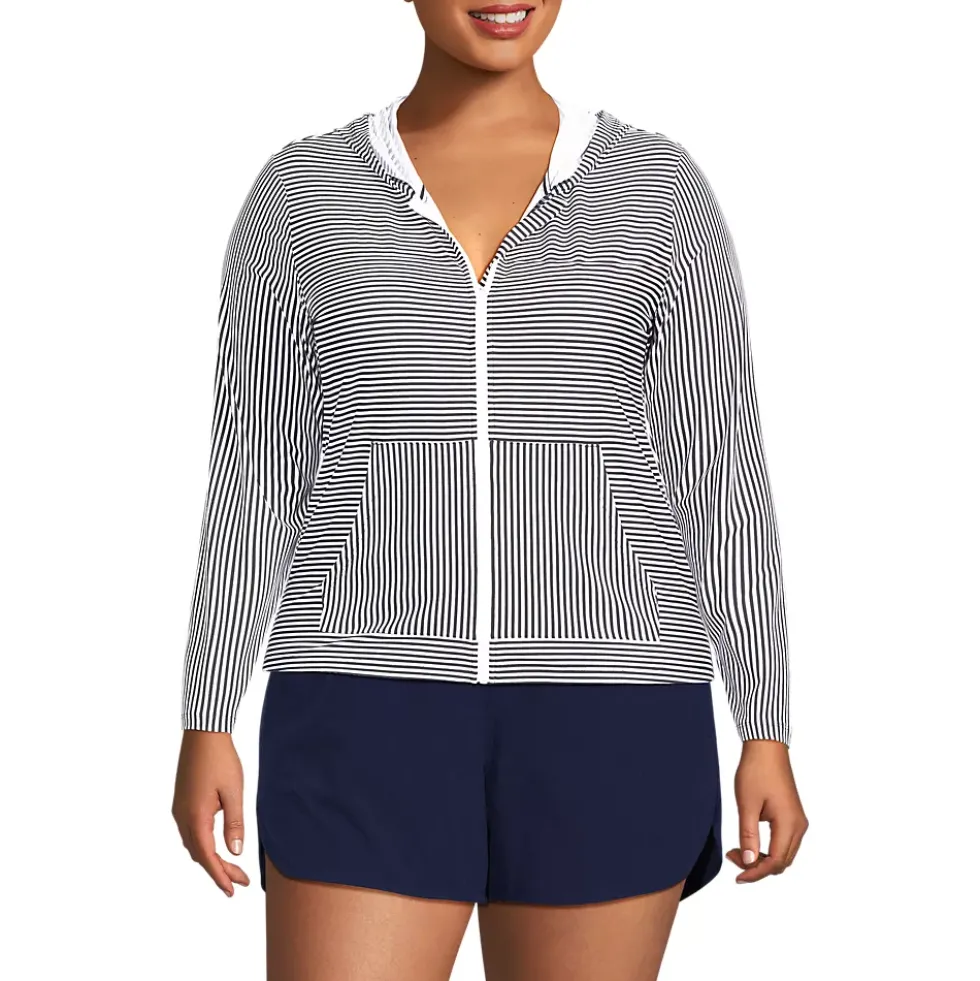 Women's SunShade UPF 50 Hooded Zip Front Rash Guard