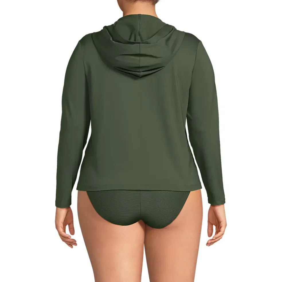 Women's SunShade UPF 50 Hooded Zip Front Rash Guard