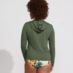Women's SunShade UPF 50 Hooded Zip Front Rash Guard