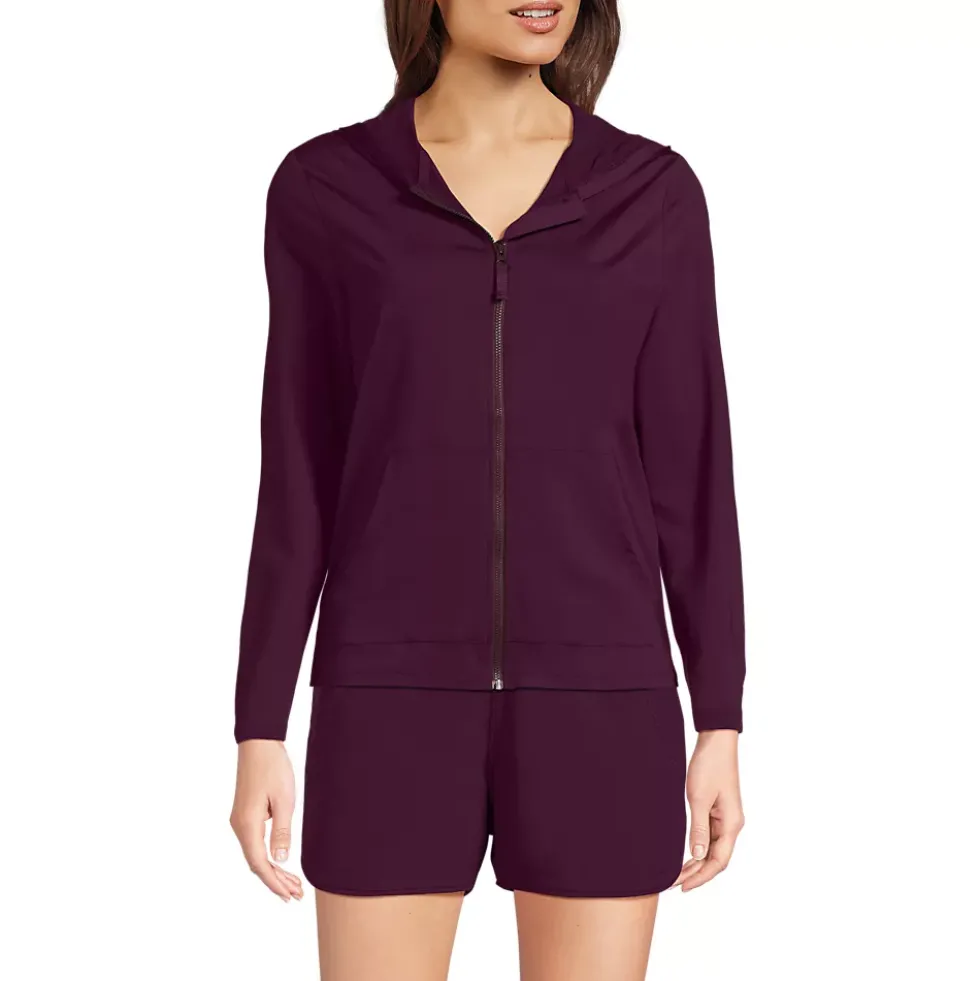 Women's SunShade UPF 50 Hooded Zip Front Rash Guard