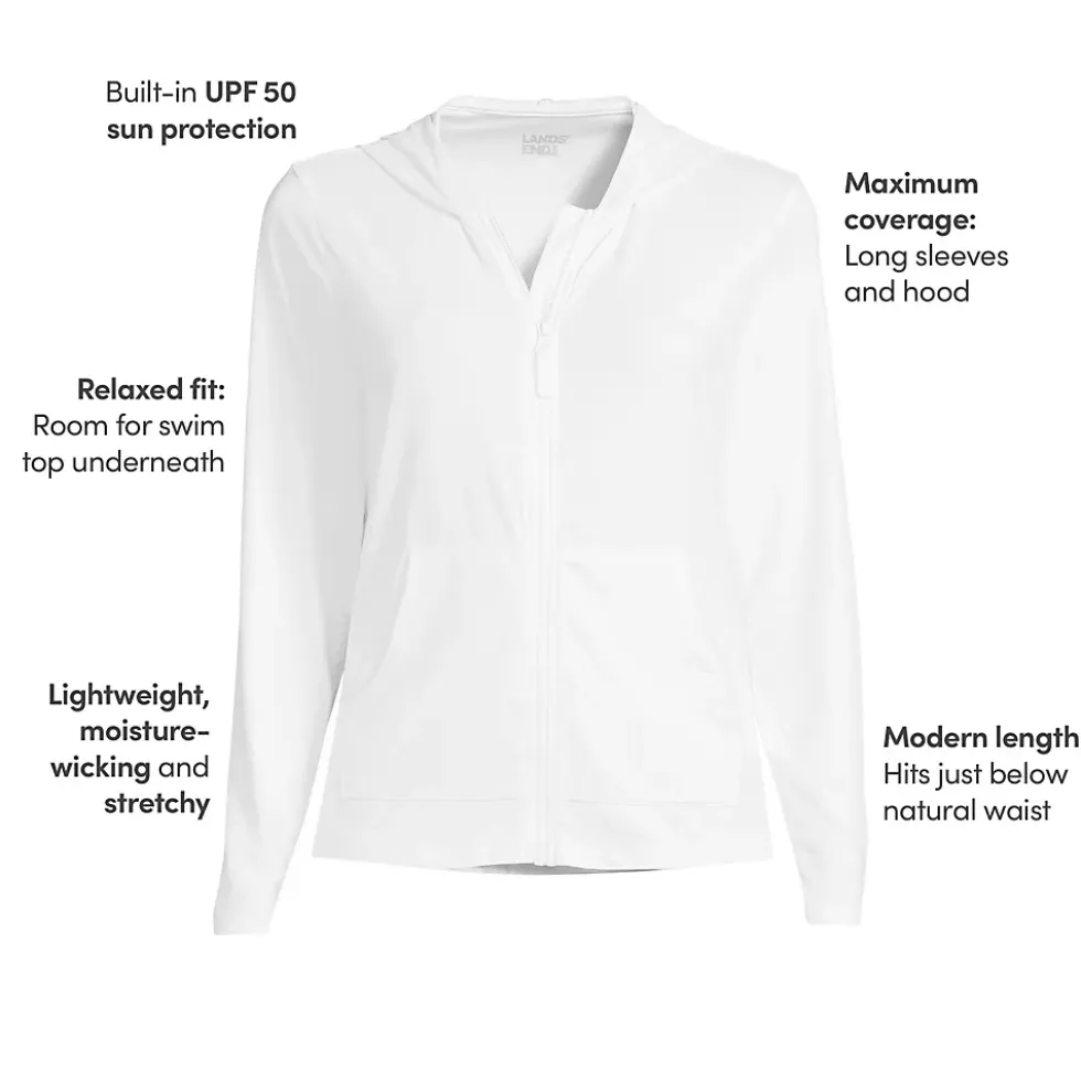 Women's SunShade UPF 50 Hooded Zip Front Rash Guard